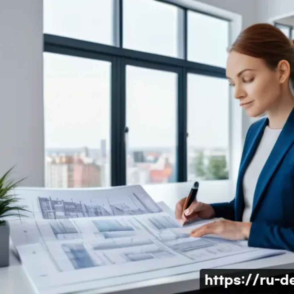 인테리어 코디네이터 필수 자격증 목록 - A professional interior coordinator at work, wearing smart business casual attire, reviewing detaile...